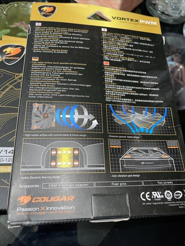 COUGAR VORTEX PWM Cooling Fan 140MM Hydro-Dynamic-Bearing (CF-V14HP) - Picture 2 of 2