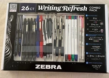 Zebra Writing Refresh Combo Pack Z-Grip F-301 Mildliner Fountain Pens, 26 Count