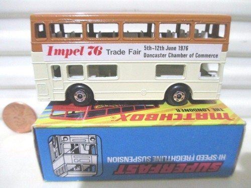 Lesney Matchbox MB17B 1972 "The Londoner" Cream + Brown IMPEL 76 Bus Mint Boxed - Picture 2 of 6