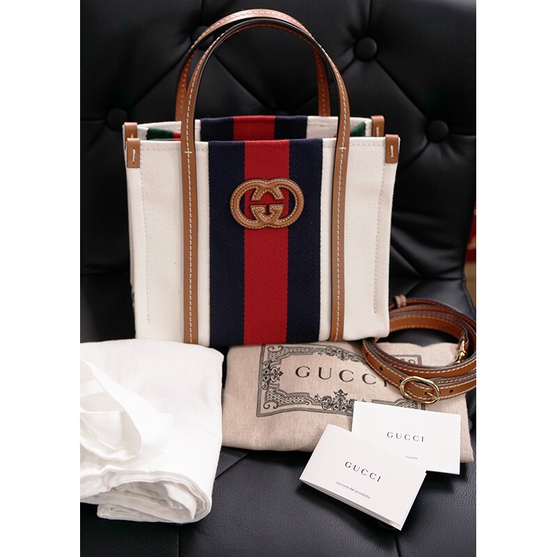 Luxury Gucci Ivory GG Leather Tote Bag 727735 $1800
