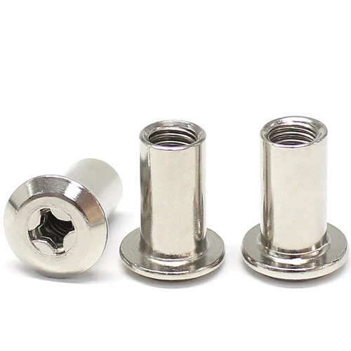 M6 Nickel Steel Rivet Nut Phillips Furniture Connector Cap Nuts Barrel Nut - Picture 2 of 6