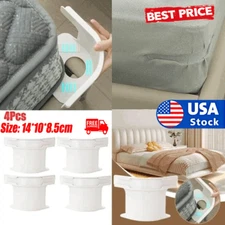 4PCS Heavy Duty Bed Sheet Corner Tightener Sheet Fastener with Locking Grippers