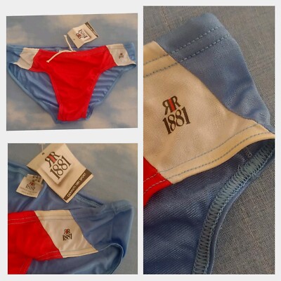BADEANZUG Kostüm Stute Herren 80er CERRUTI 1881 SPORT Gr.54 XL Made Italy NEU! RAR