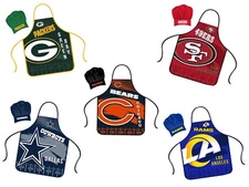 NFL BBQ/Kitchen Apron & Chef Hat set - All Teams - free shipping