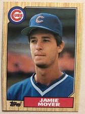 1987 Topps Jamie Moyer Baseball Card Rookie #227 Cubs High Grade. rookie card picture