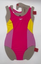 Speedo Girl's Youth One Piece Swimsuit Medium Pink UPF 50 Chlorine Resistant