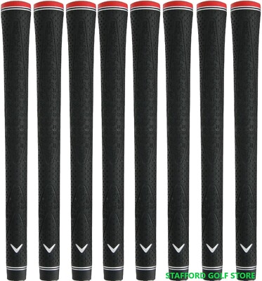 New Callaway Diamond Red Cap Golf Grips Standard .580 Core Round   8 Pc Set