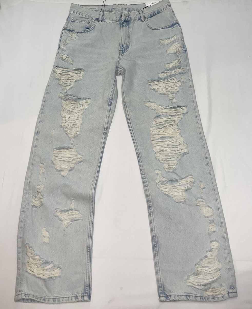 パンツ ZARA EXTREME RIPPED FADED JEANS ZARA RELAXED RIPPED EXTREME WASHED JEANS SIZE 32 | eBay