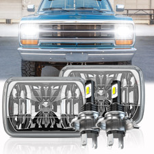 For Dodge W250 D350 Ram 81-93 Dodge Ramcharger 7x6 5x7 Halo Drl Led Headlight