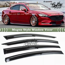 FITS 2014-2021 MAZDA 6 3D JDM MUGEN STYLE WINDOW VISOR RAIN GUARD DEFLECTOR VENT