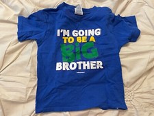 Promoted Big Brother 3T T Shirt Blue Gender Reveal Sibling Announcement Tee
