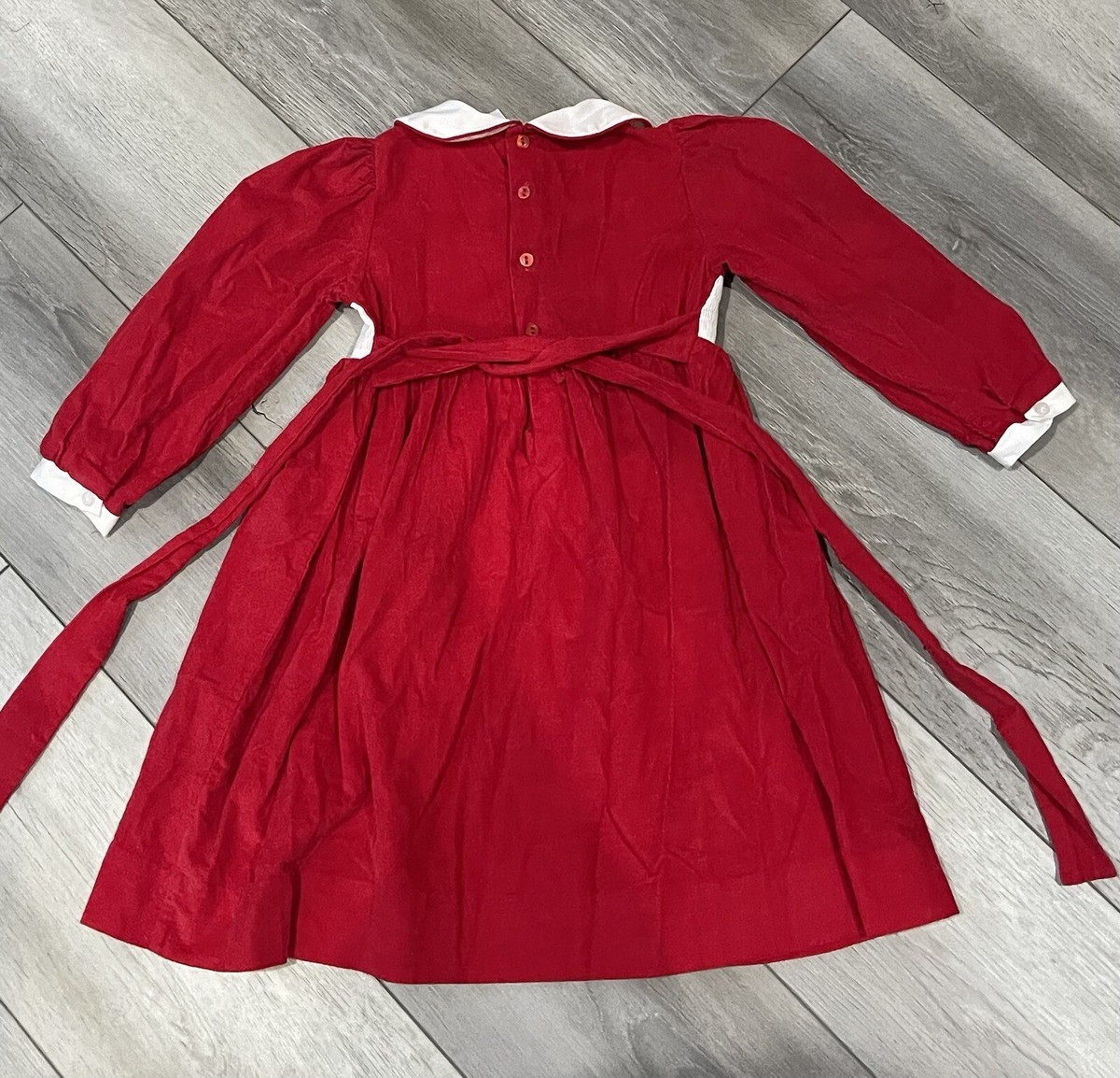 Robe De Noël Pour Fille En Velours Côtelé Rouge - Taille 24 Mois - Carriage Boutiques
