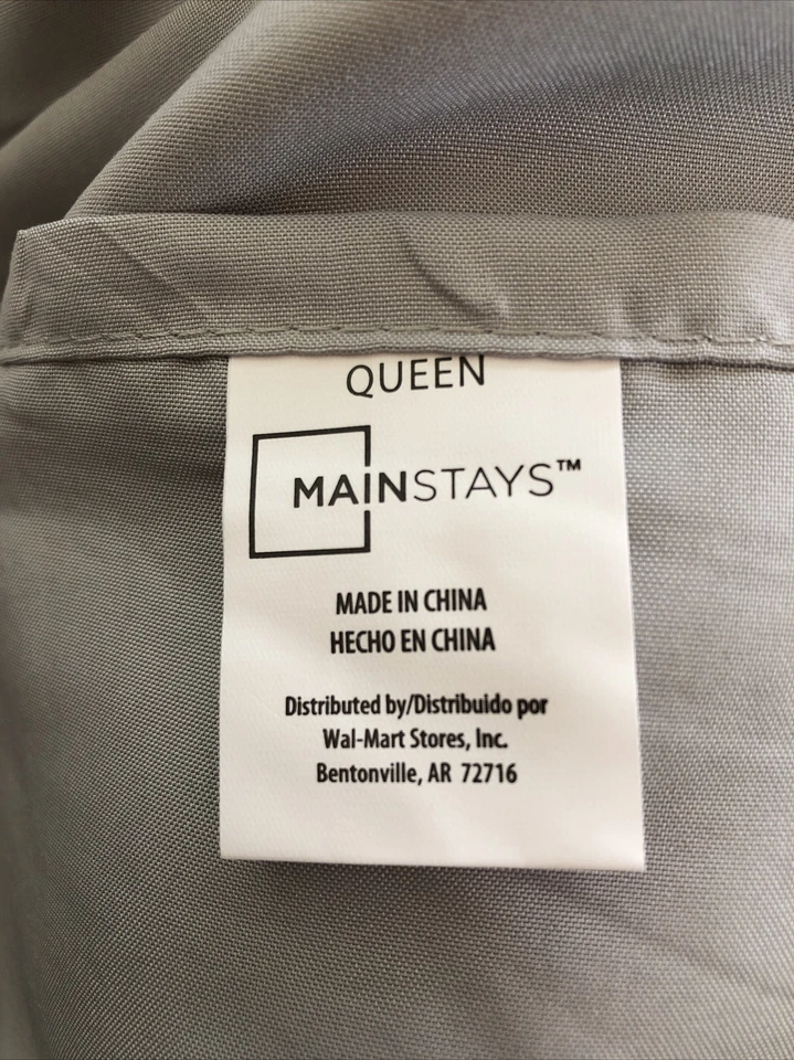 NIP MAINSTAYS 4-Pc Queen Size Bed Sheet Set Soft Polyester Gray - Image 4 of 4