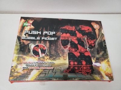 Push Pop Set Of 2 New Transformers Bubble Fidget 8''