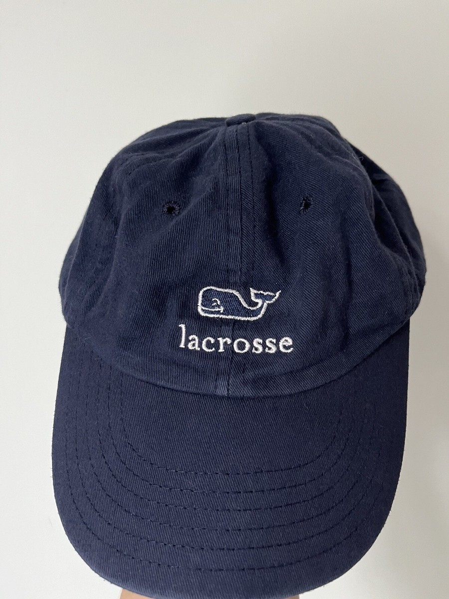 Vineyard Vines Adult Navy Lacrosse Logo Strapback Hat Baseball Cap