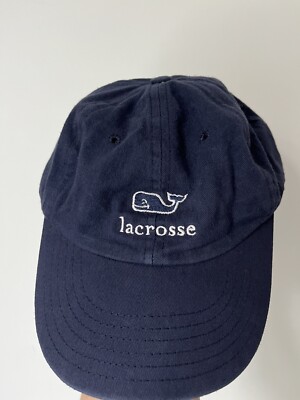 Vineyard Vines Adult Navy Lacrosse Logo Strapback Hat Baseball Cap