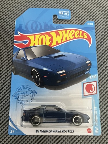 Hot Wheels Mazda Savanna RX-7 FC3S Diecast Car - Nightburnerz Series, 1:64 Scale, 3 Inches
