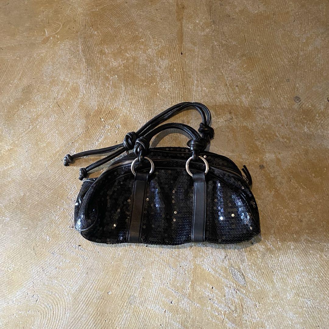 00's Vintage Sequin Handbag Y2K Grunge Style 19x36cm