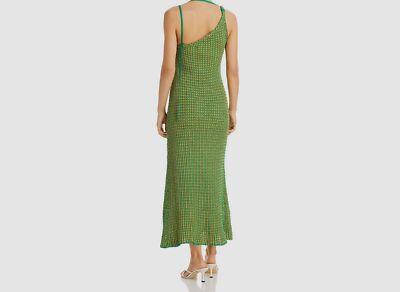 philip lim green dress Ruffled floral-print georgette and crepe midi dress - leaf green