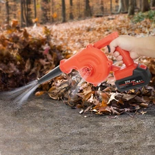 800W Battery Powered Cordless Leaf Blower, 6000-8000rpm Suction Blowing Machine