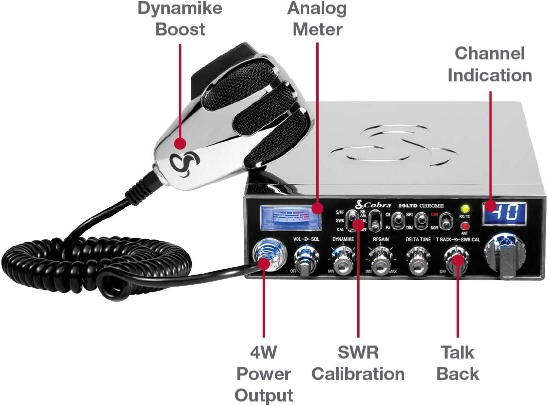 Swix Cobra CT2 名機 115cm 青文字 COBRA 29 LTD Chrome W/ 18ft Coax cable!! CB Radio