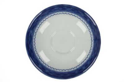 Blue Canton 249684 High-fired Porcelain Saucer Blue