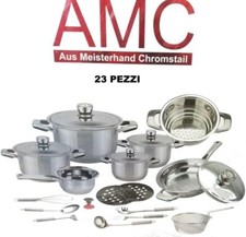 BATTERIA DI PENTOLE 23 PEZZI A. M. C. PROFESSIONAL SUPER OFFERTA AMC BATTERIA