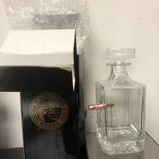 OLD SOUTHERN BRASS WHISKEY DECANTER W BULLET GIFT