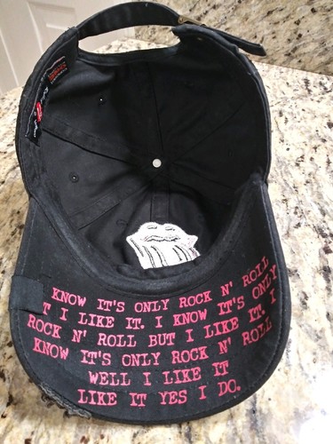 VTG Rolling Stones Cap Hat Lyrics It’s Only Rock N Roll Under Bill Embroidered - Picture 5 of 7