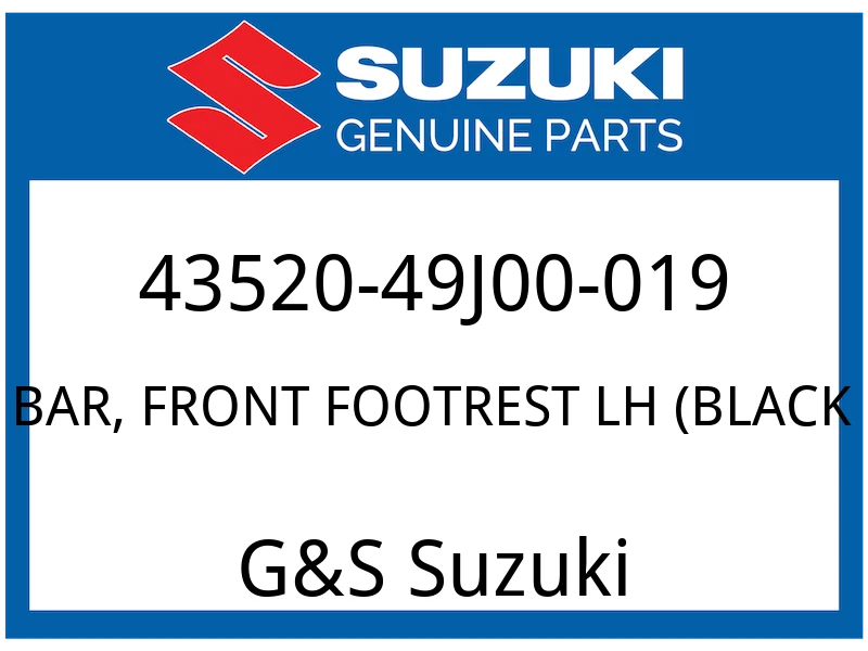 BAR, FRONT FOOTREST LH (BLACK