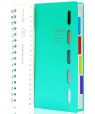 5 Subject Notebook Wide Ruled Spiral Bound Journal with Dividers 7"x 8.5" H...