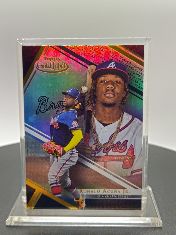 2021 Topps Gold Label Ronald Acuña Jr. #55 Atlanta Braves MLB Baseball Card