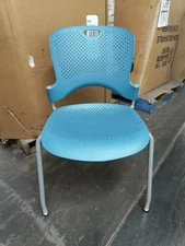 Herman Miller Caper Side Chair black seat and back stackable no Arms Turquoise 