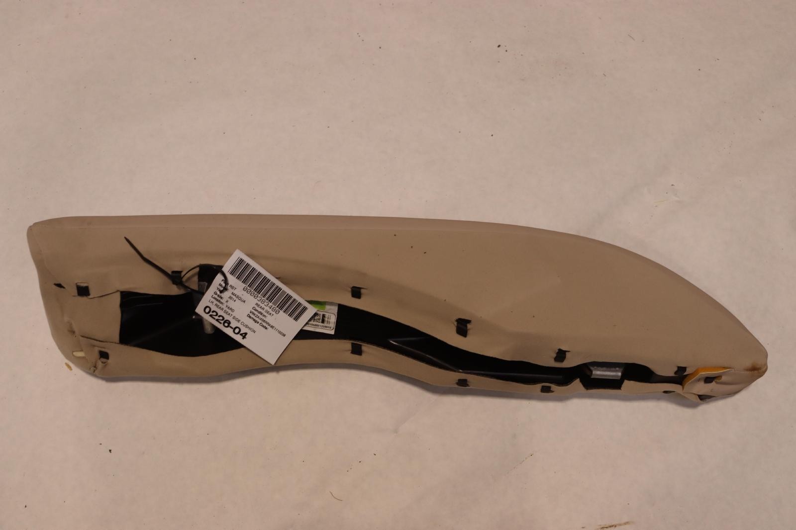 2014-2017 MASERATI QUATTROPORTE REAR LEFT SIDE SEAT CUSHION BOLSTER PAD OEM