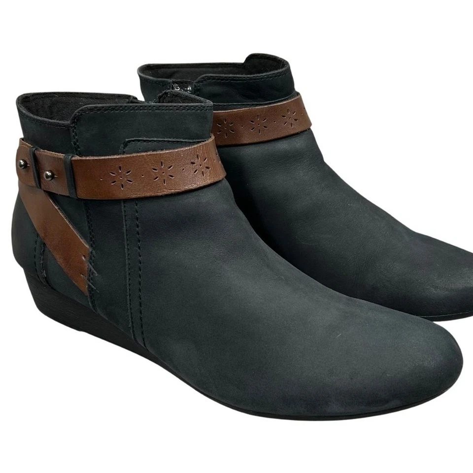 Botín Rockport Joy Negro Gamuza Cuero Talla 11 Foto 2 de 4