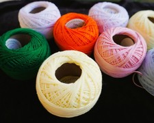 Cotton Line Lot 8 Skeins 50g Knitting Crochet Natural Fiber Bundle Craft Lot