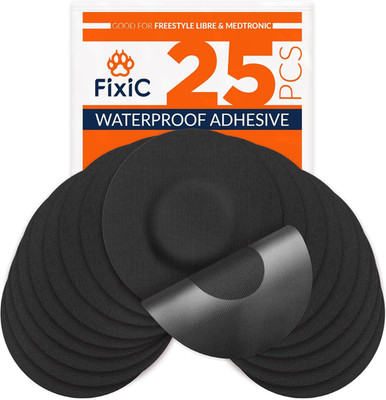 Fixic Freestyle Adhesive Patch 25 PCS   Good for Libre 1, 2, 3 & Plus   Enlite  
