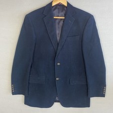 M&S Blue Harbour Moleskin Blazer Jacket Mens 40 Navy Single Breasted Emmetex
