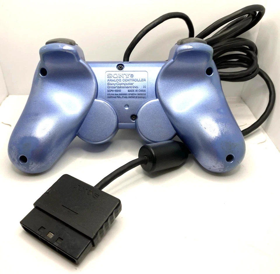 ✅Manette PS2 Officielle Dualshock Aqua Blue Controller Playstation 2 testé Ok - Photo 2/4
