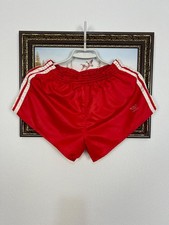 Vintage 90's Adidas West Germany Red Nylon Shorts Run Athletic Mens Size M
