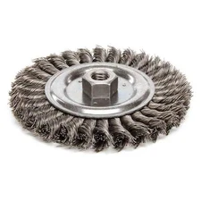Weiler 96044 Twist Wire Wheel Wire Brush, Threaded Arbor