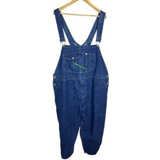 Key Imperial Aristocrats Mens Denim Bib Overalls Blue Cotton Cut Off Hem 52x30
