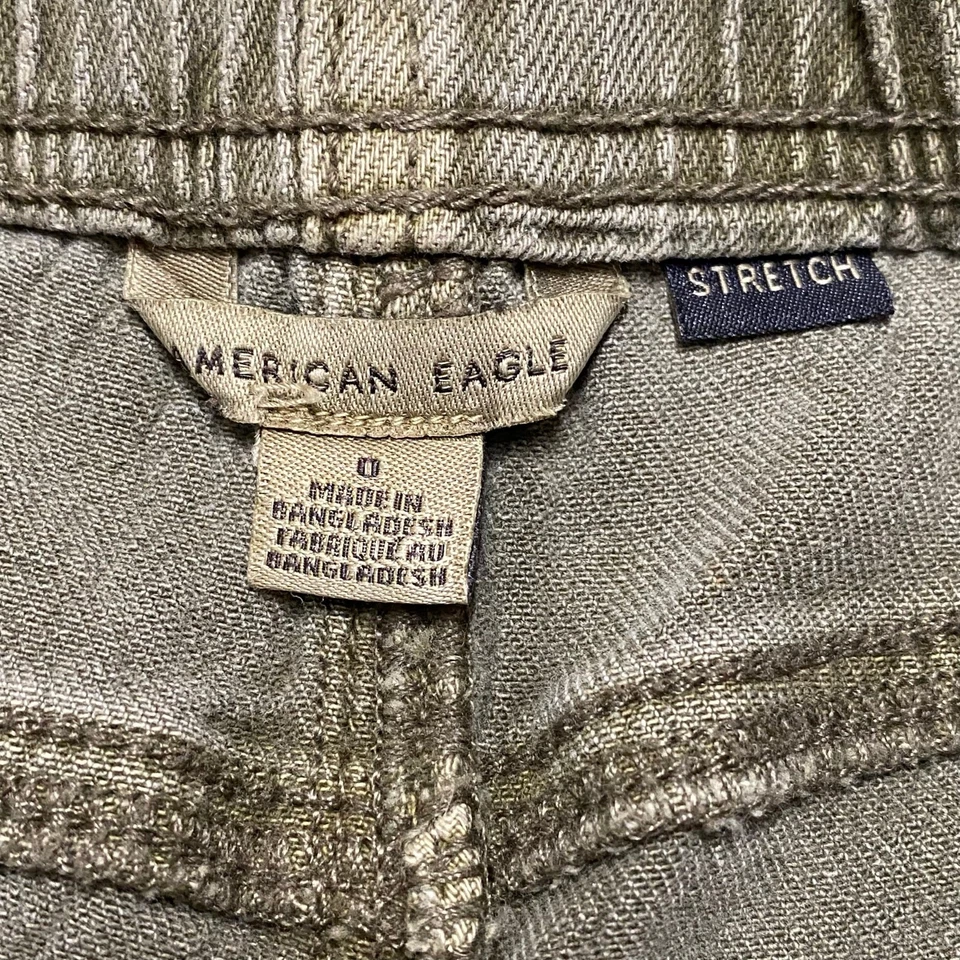 Шорты женские American Eagle Cargo 0 Micro оливковые военные зеленые универсальные богемное - Изображение 4 из 4