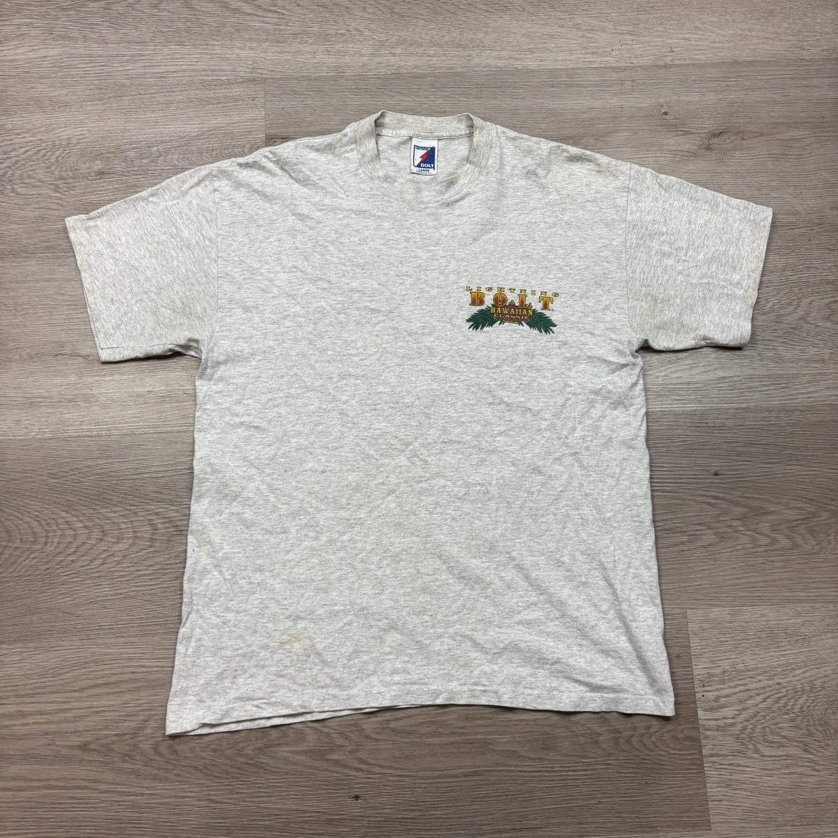 Vintage 90s Lightning Bolt Hawaiian Classic Surf Single Stitch