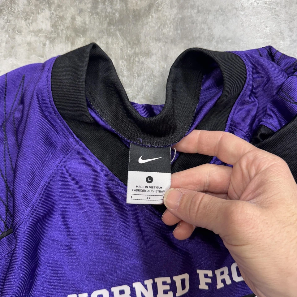 TCU Horned Frogs Football Jersey Mens Large Purple NCAA College Nike Team 14 - Image 3 of 4