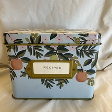Rifle Paper Co. Home Anthropologie Citrus Floral Tin Recipe Box