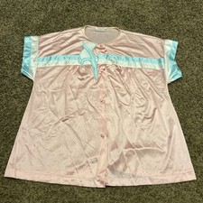 VTG VANITY FAIR Pink Short Sleeve Pajama Top - Size M Made In USA B23