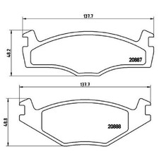Brembo Bremsbelagsatz Bremsklötze vorne 171698151G 321698151H | 783820