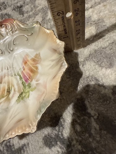 "Juego de 6 platos de bayas de porcelana floral pintados a mano RS Prusia borde dorado a juego" - Imagen 14 de 14