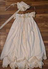 Antique Christening Gown  Bonnet